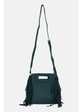 Moda Luxe Women Textured Cross Body Bag 20 L x 20 H x 10 W cm, Emerald Green  - Image 2