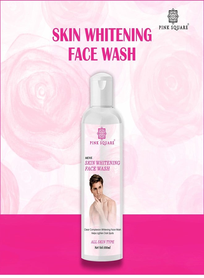 Pink Square Mens Skin Lightening Facial Face Wash For Deep Cleansing you Skin Care Radiant Glow Pack of 1 of 100 ML - Image 1
