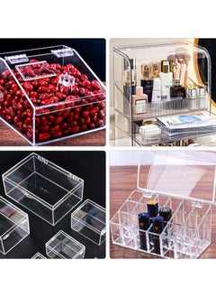 Generic 16 Pcs Acrylic Hinges,Self Adhesive Clear Hinges,Transparent Plastic Hinges,Continuous Piano Hinge Folding Hinge Tools for Cabinet,Drawer, DIY Transparent Box,Display Stand etc(30x35 mm).  - Image 5