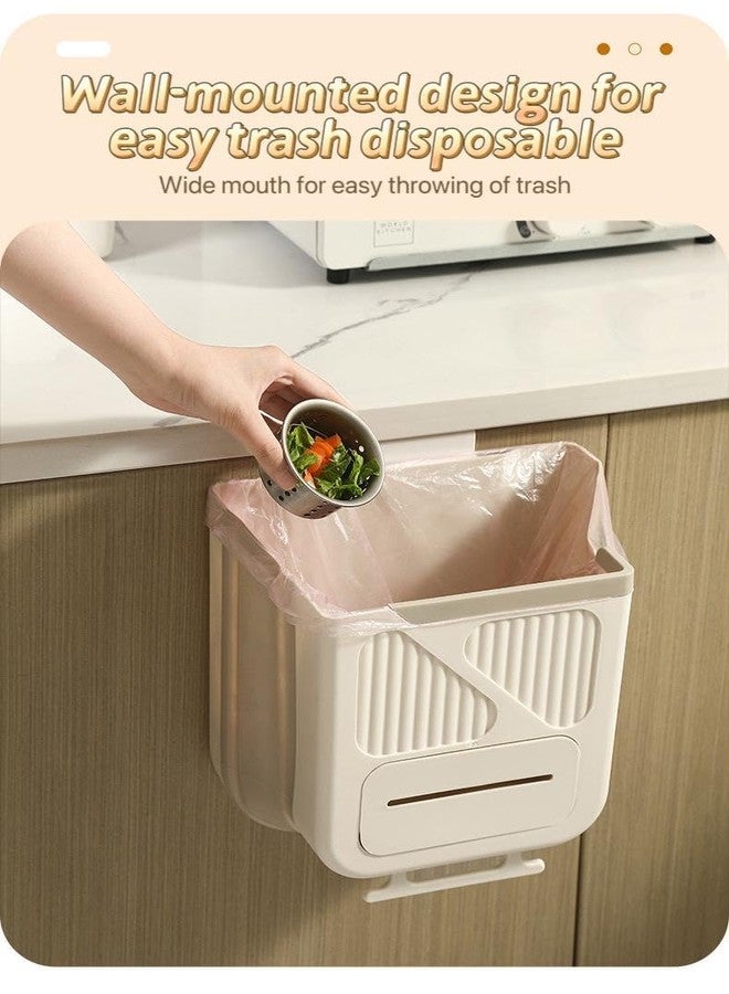 HEEJ Hanging Trash Can for Kitchen Cabinet Door, Kitchen Cabinet Hanging Bin, Collapsible Design, Multi-functional for Kitchen,RV, Bathroom (Pack Of 1 - Multicolor)(Size -26 * 26 * 6.7 CM) - Image 5