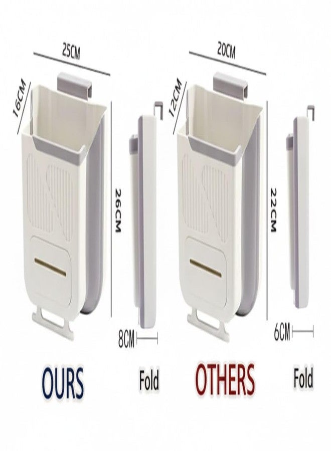 HEEJ Hanging Trash Can for Kitchen Cabinet Door, Kitchen Cabinet Hanging Bin, Collapsible Design, Multi-functional for Kitchen,RV, Bathroom (Pack Of 1 - Multicolor)(Size -26 * 26 * 6.7 CM) - Image 2