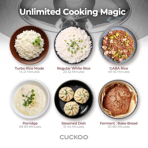 CUCKOO High Pressure Rice Cooker 6-Cup Uncooked / 12-Cup Cooked with Induction Heating Technology, Versatile Rice Maker with 16 Menu Options and Steam Plate, Voice Guide, White (CRP-BHSS0609F) - Image 2