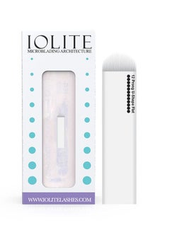 IOLITE Microblading 12 Prong U-Shape Flat Needle spmu needle size 18mm one time use disposable blade sterile packaged 12pcs  - Image 1