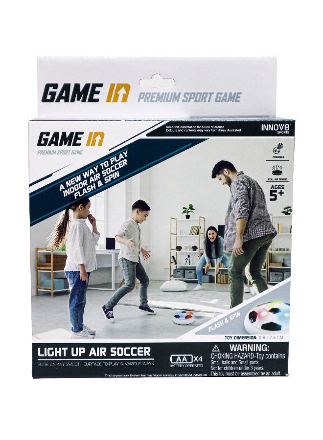 Hostfull Light Zones Air Soccer Hover Ball – Battery Operated Indoor Soccer Toy with Flash and Spin Action – Real Air Power Hovering Football with LED Lights for Kids and Teens - Image 1