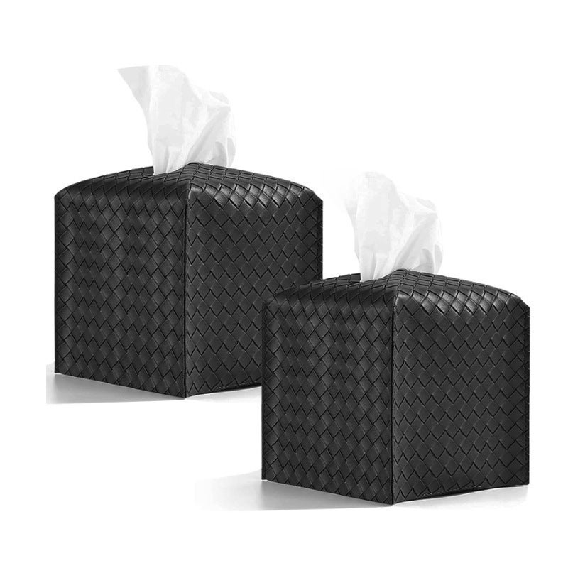 Woven Tissue Box Holder Compact Drawstring Design - Luxury Paper Holder for Home Car Table Decoration - Image 2