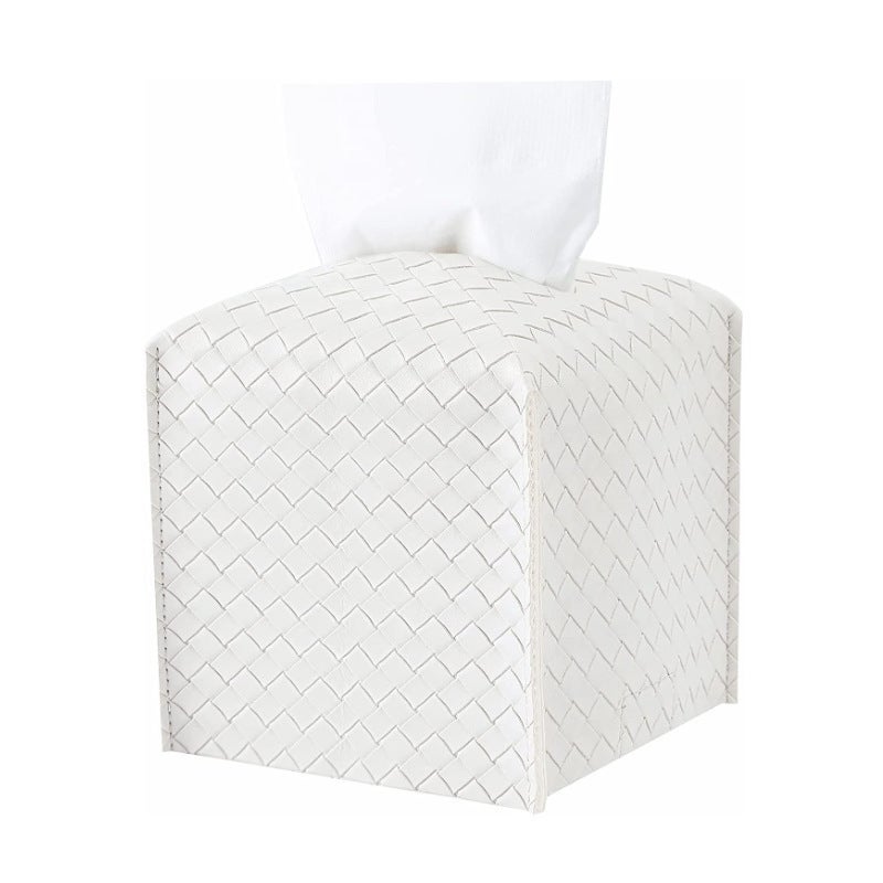 Woven Tissue Box Holder Compact Drawstring Design - Luxury Paper Holder for Home Car Table Decoration - Image 1