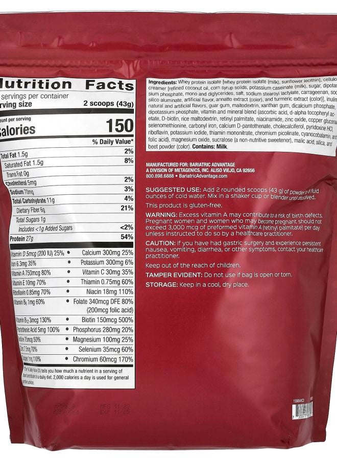Bariatric Advantage HPMR High Protein Meal Replacement Strawberry 2 lb 10.47 oz (1204 g) - Image 2
