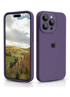 Wtech Premium Soft Liquid Silicone Case Cover For Apple iPhone 15 Pro 2023 Eggplant Purple  - Image 1