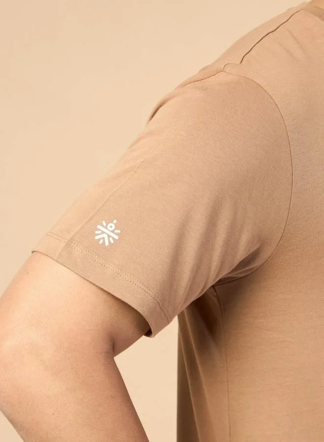 Cult Men Brown Graphic Print Short Sleeve T-Shirt