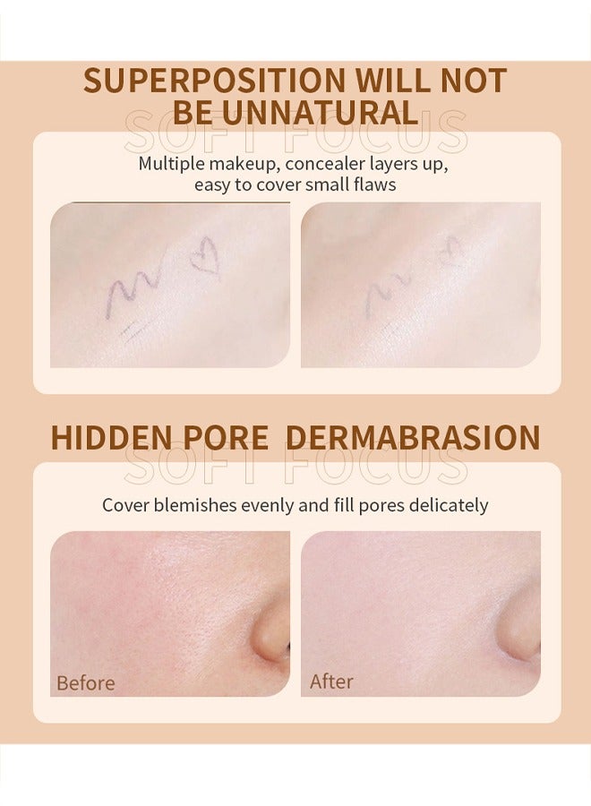 OCHEAL BB Liquid Foundation Color Correcting Long Lasting Maseup Full Coverage Lightweight, Flowlesss&Moisturizing Instant Age Rewind Perfector BB Cream Sunscreen SPF50(01#Ivory) - Image 5