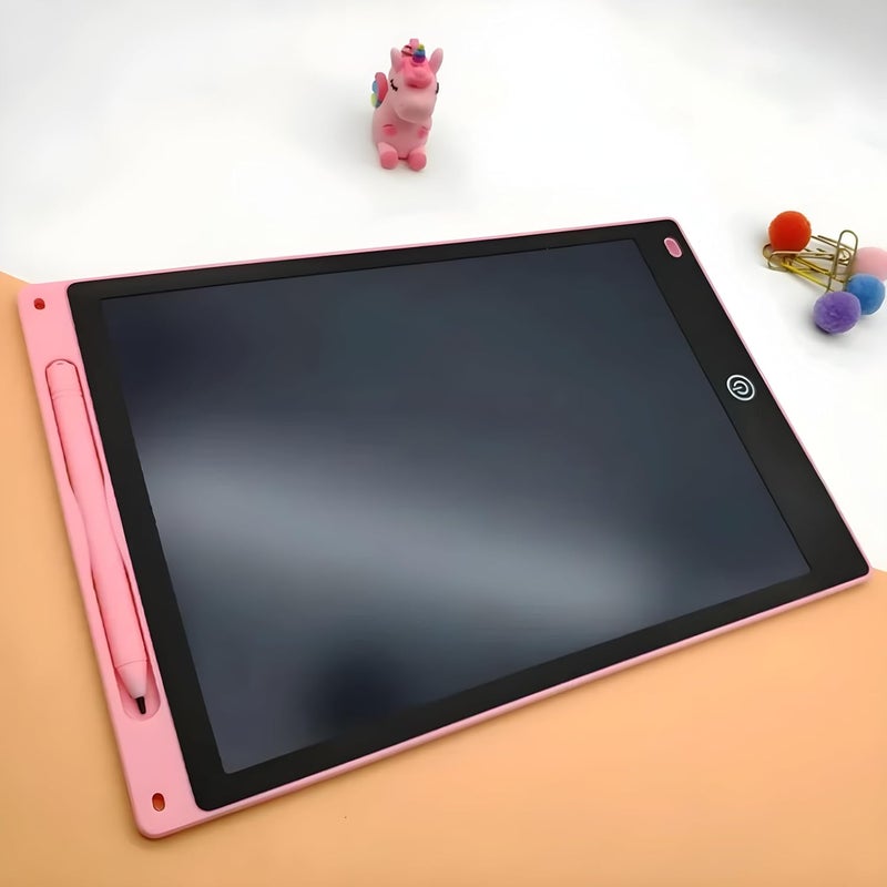 Flinge LCD Writing Tablet Screenwriting Toys Board Smart Digital E-Note Pad 12 Inch Light Weight Magic Slate for Drawing Playing Noting by Kids and Adults Best Birthday Gift Girls Boys (Pink) - Image 4