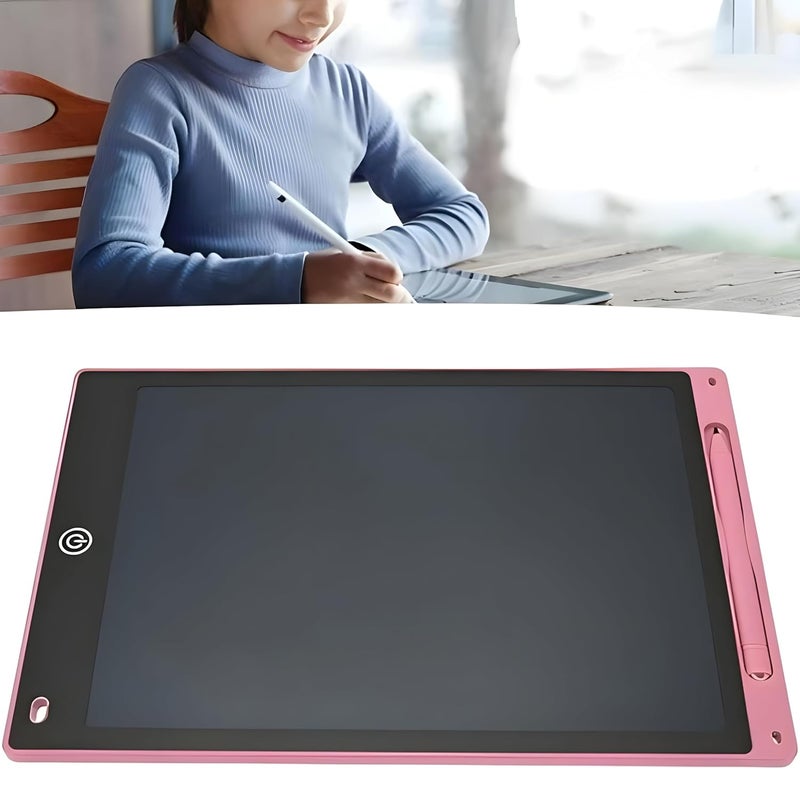 Flinge LCD Writing Tablet Screenwriting Toys Board Smart Digital E-Note Pad 12 Inch Light Weight Magic Slate for Drawing Playing Noting by Kids and Adults Best Birthday Gift Girls Boys (Pink) - Image 2