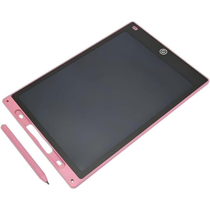 Flinge LCD Writing Tablet Screenwriting Toys Board Smart Digital E-Note Pad 12 Inch Light Weight Magic Slate for Drawing Playing Noting by Kids and Adults Best Birthday Gift Girls Boys (Pink) - Image 1