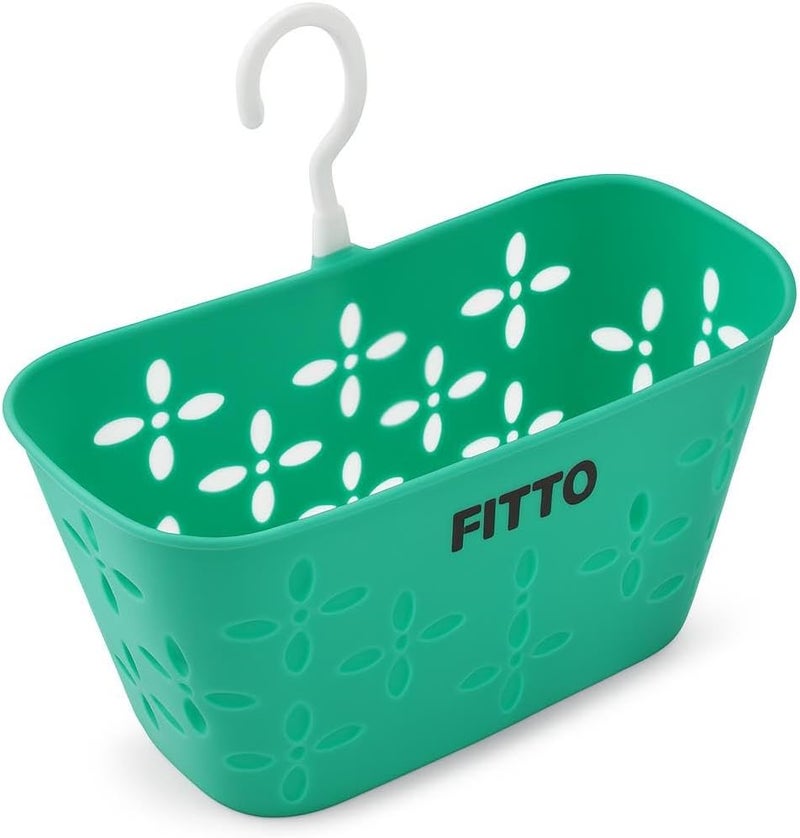 FITTO Bathroom Storage Rack Green - Wall Mounted Organizer for Towels and Toiletries - Image 1