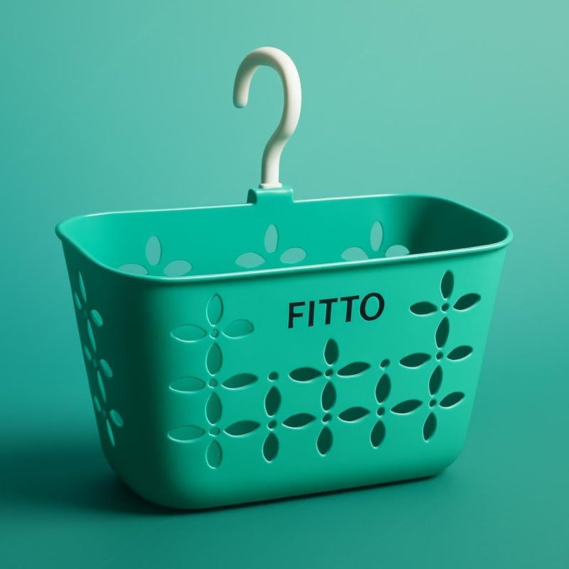 FITTO Bathroom Storage Rack Green - Wall Mounted Organizer for Towels and Toiletries - Image 3