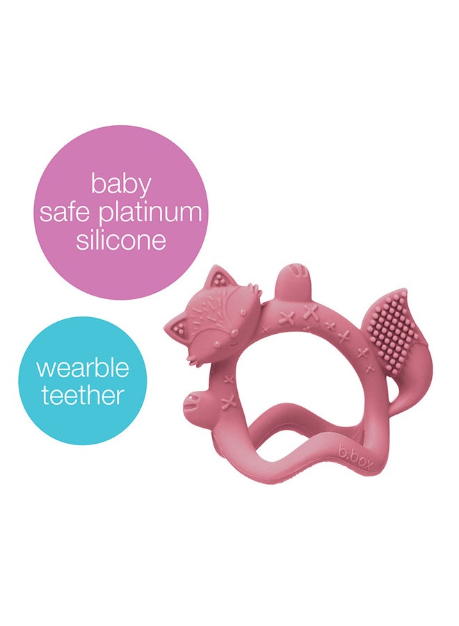 b.box Wrist Teether – Blush, Soft Silicone Teething Toy for Babies, Hands-Free Soothing Relief, Easy Wear Design, 3m+ - Image 2