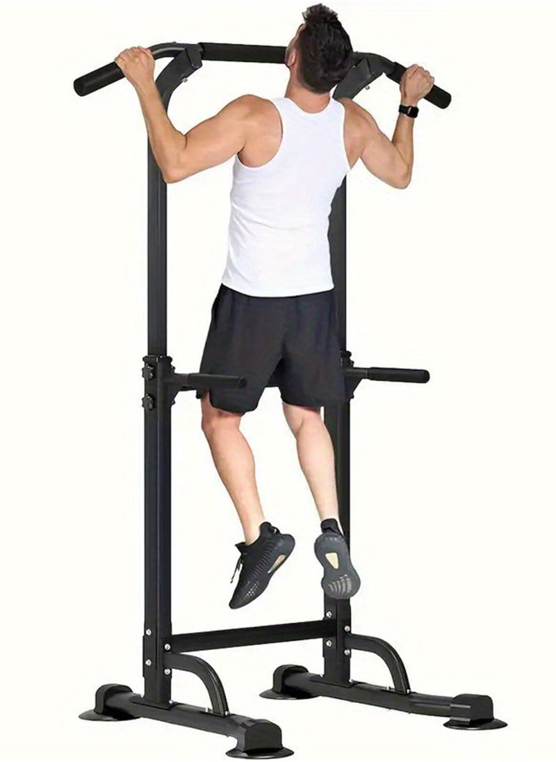 EzzySo - Power Tower Pull Up Bar And Dip Station Adjustable Height Dip Stand Multi-Functional Strength Training Fitness Workout Station Arm Muscle Exercise Body Shaping - Image 1
