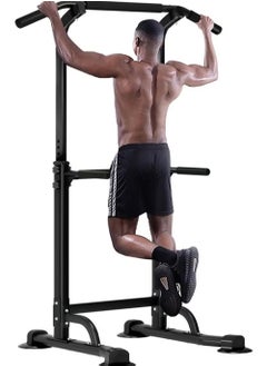 EzzySo Power Tower Pull Up Bar And Dip Station Adjustable Height Dip Stand Multi-Functional Strength Training Fitness Workout Station Arm Muscle Exercise Body Shaping  - Image 3