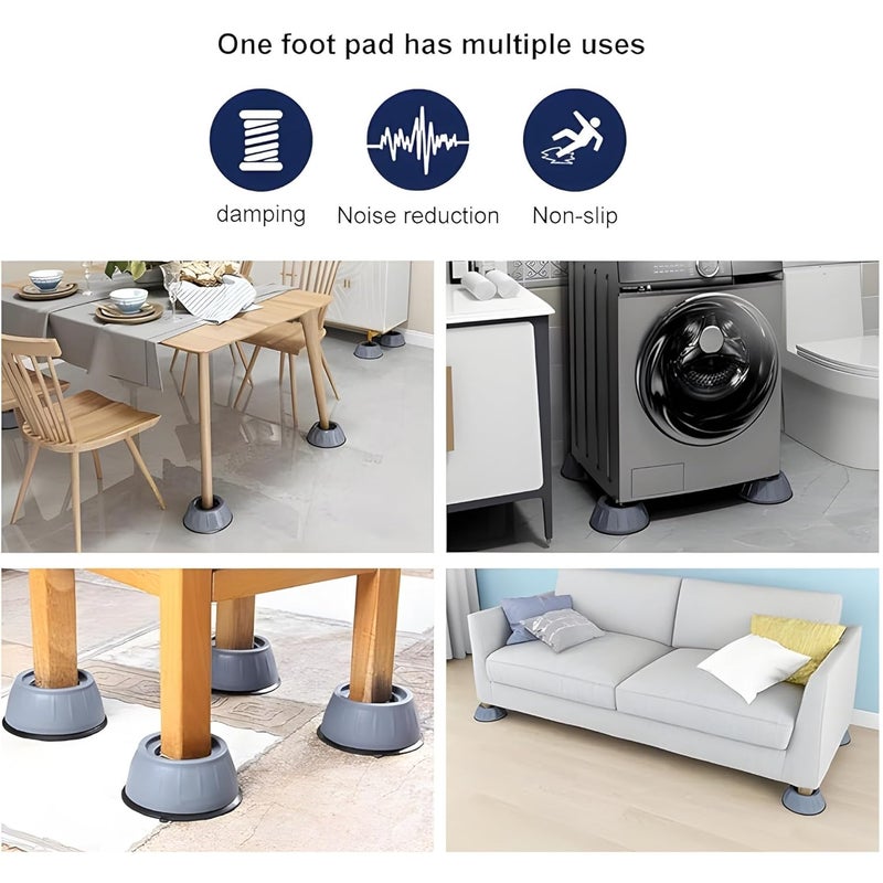 Ultimate Multi-Purpose Anti-Vibration and Slip Feets Pads for Washing Machine, Fridge, Table, and Furniture - Protect Floors & Reduce Noise | Set of 4  - Image 5