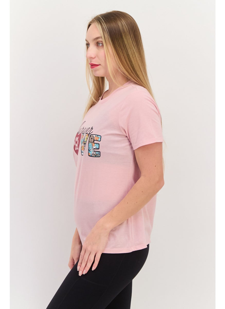 BOBS from Skechers - Women Sportswear Fit Short Sleeves Outdoors Top, Light Pink - Image 1