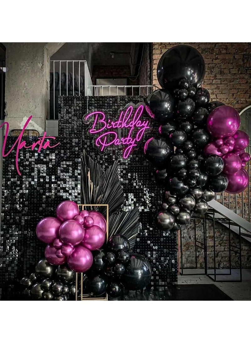 TOY GARDEN 100 Pack 12 Inch Black Balloons Latex Party Balloons for Birthday Decorations, Festival Events, Weddings, Indoor Outdoor Celebration Supplies - Image 3