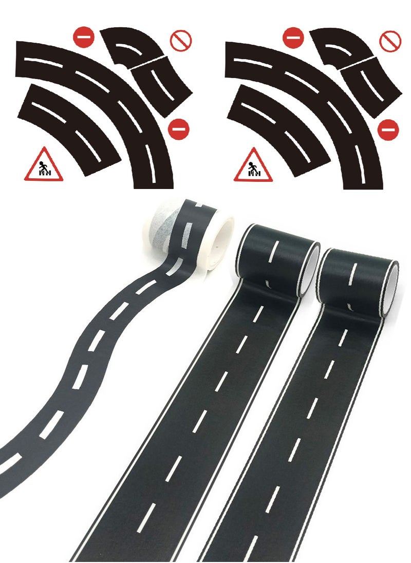 Generic Road Tape for Toy Cars - Sticks to Flat Surfaces, No Residue; 5cm wide x 5m Black Road  - Image 1