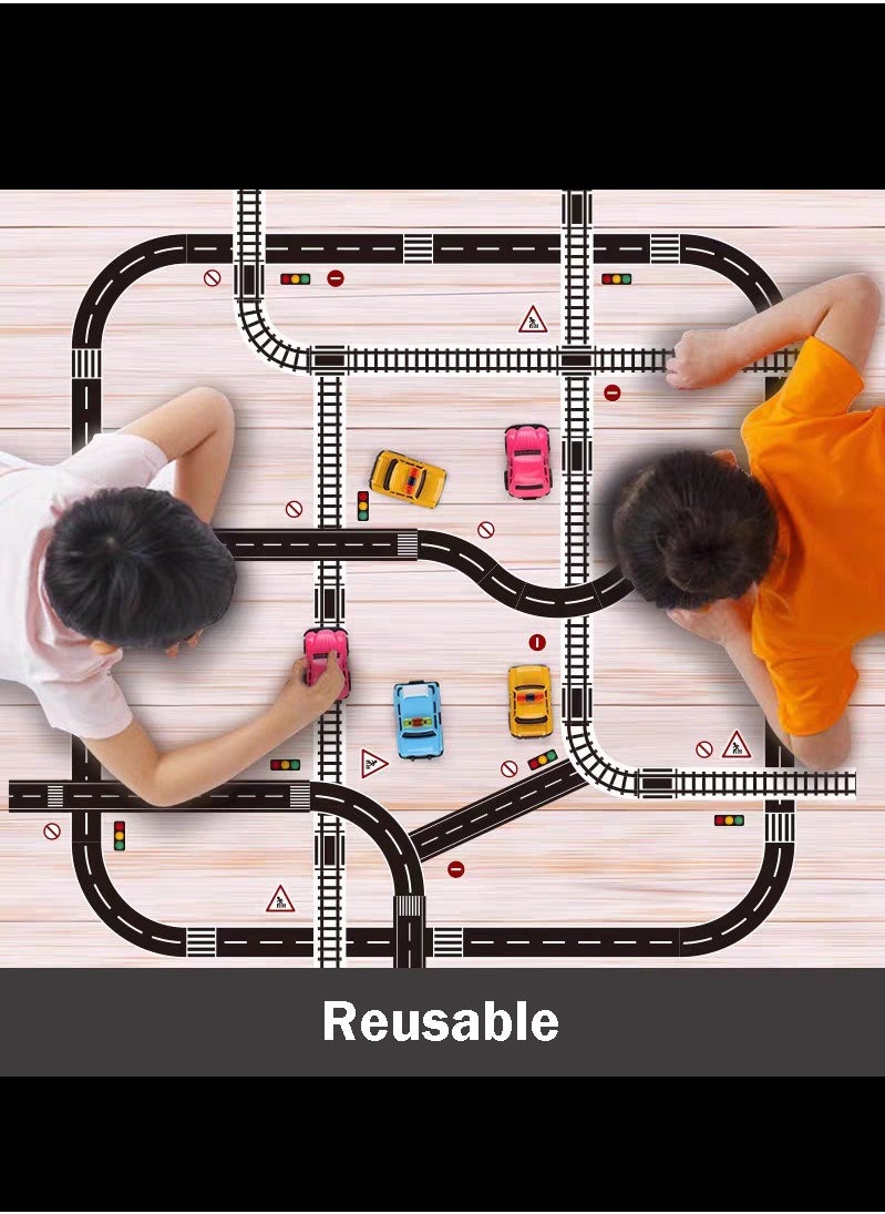 Generic Road Tape for Toy Cars - Sticks to Flat Surfaces, No Residue; 5cm wide x 5m Black Road  - Image 5