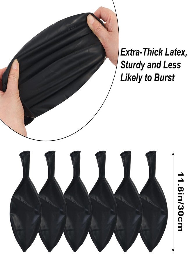 RUBFAC 6 Pack 36 Inch Black Giant Balloons Jumbo Large Latex Balloons for Photo Shoot Birthday Bridal Shower Graduation New Year Party Decorations - Image 3