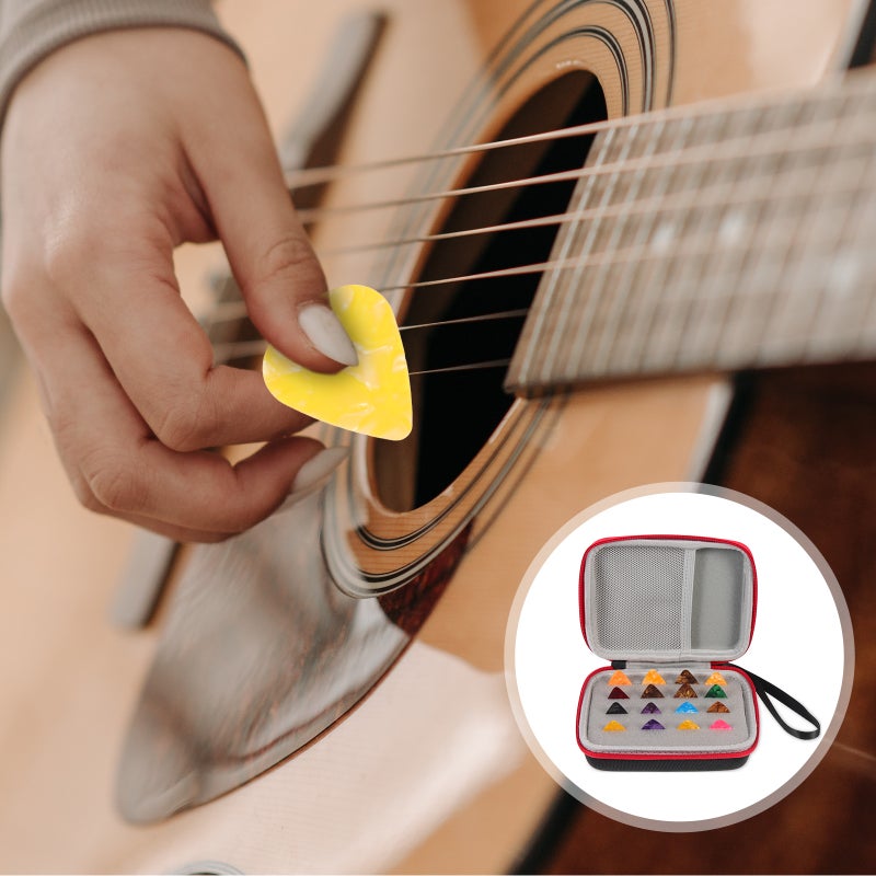 Guitar Thumb Picks, Durable Storage Case for Picks and Accessories, Portable Design - Image 3