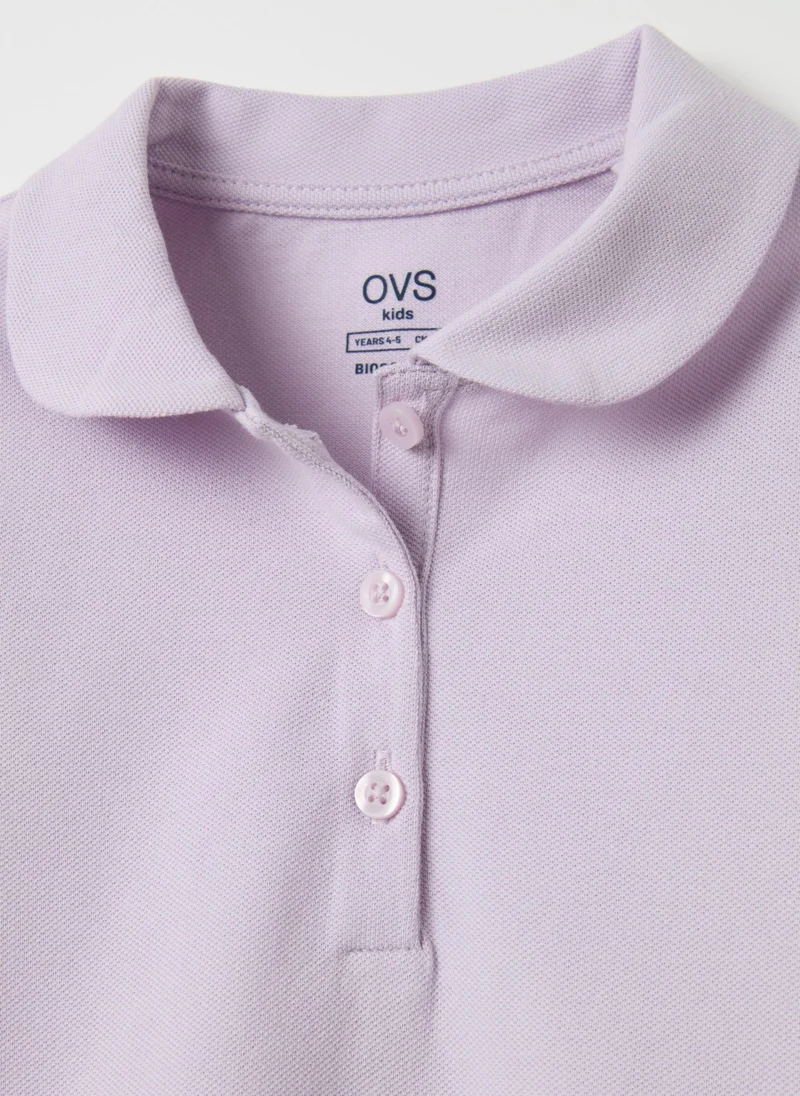 Ovs Polo Shirt In Piquet With Puff Sleeves