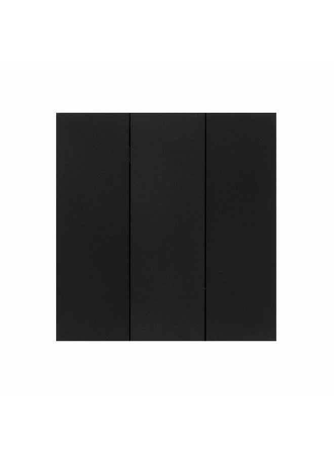 Donmarco Ultra Thin 3 Gang 1 Way Light Switch – 250V 10A, Premium Plastic Material, Modern & Durable, Fire-Resistant Electric Switch, 15-Year Warranty, Wall Switch for Home and Office (Matt Black) - Image 1