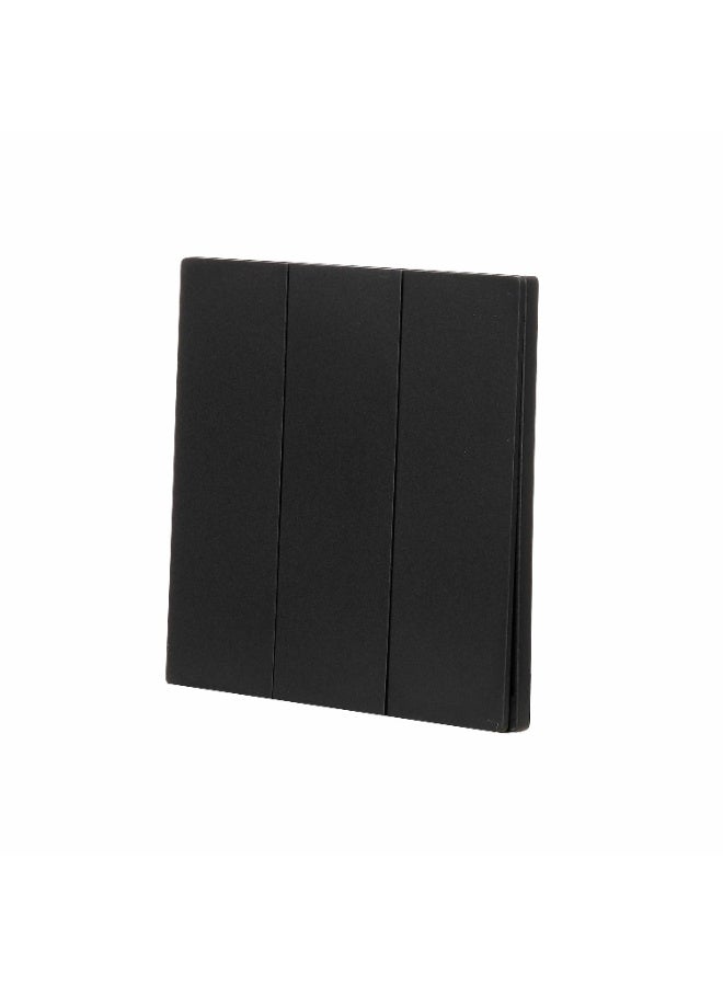 Donmarco Ultra Thin 3 Gang 1 Way Light Switch – 250V 10A, Premium Plastic Material, Modern & Durable, Fire-Resistant Electric Switch, 15-Year Warranty, Wall Switch for Home and Office (Matt Black) - Image 4
