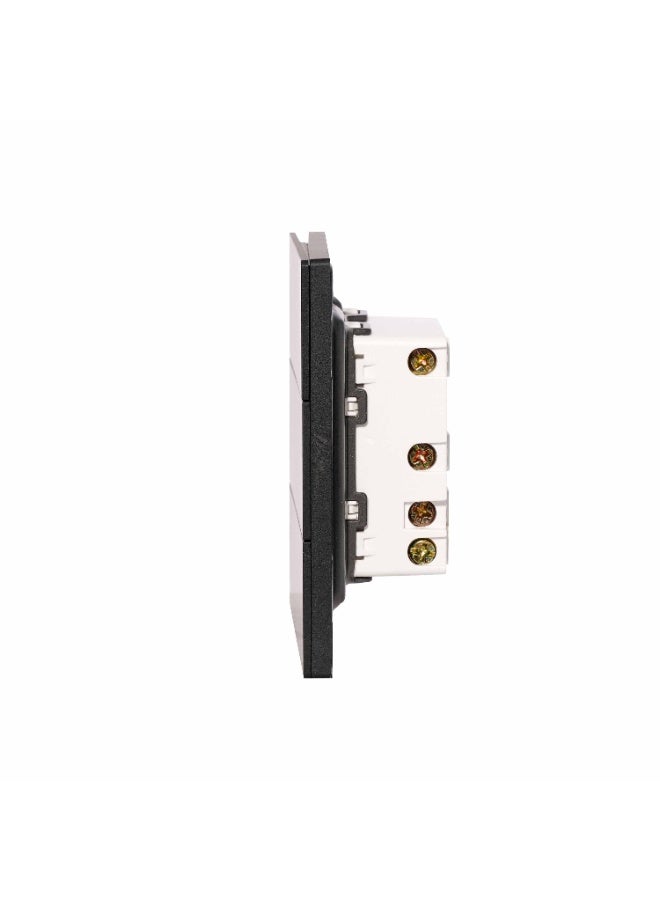 Donmarco Ultra Thin 3 Gang 1 Way Light Switch – 250V 10A, Premium Plastic Material, Modern & Durable, Fire-Resistant Electric Switch, 15-Year Warranty, Wall Switch for Home and Office (Matt Black) - Image 2