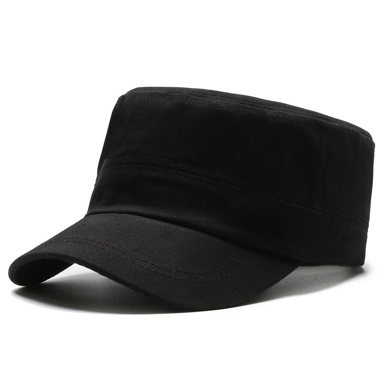 Seasonal Cotton Flat Cap Men Casual Duckbill Sun Hat Army Green  - Image 2