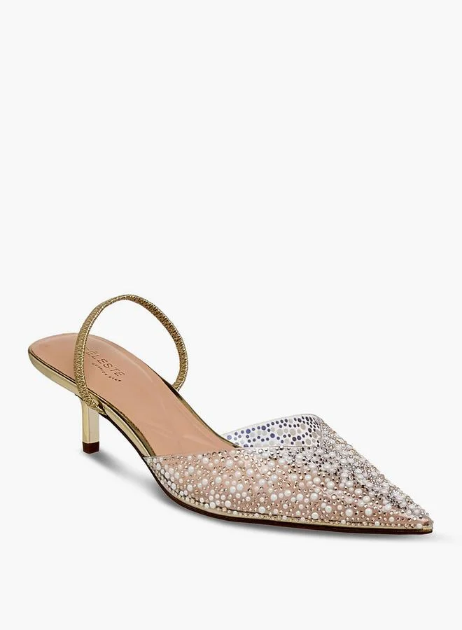 Celeste Women Embellished Slingback Shoes