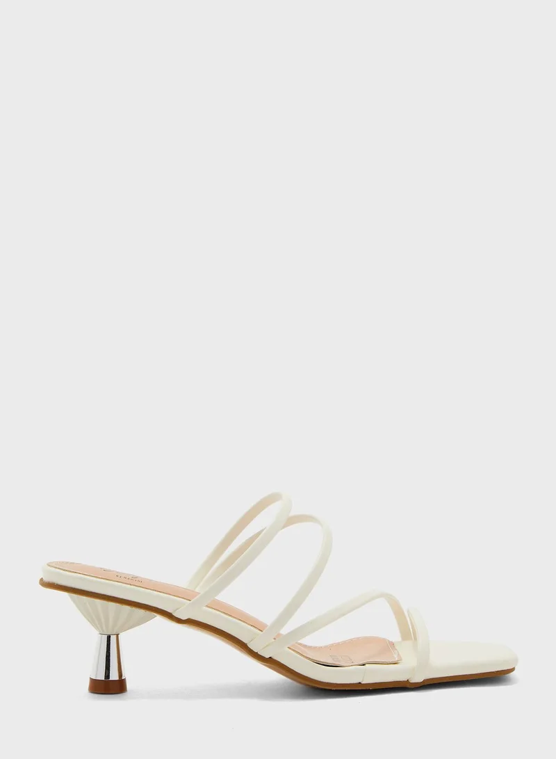 Ginger Crossover Strap Heeled Sandals