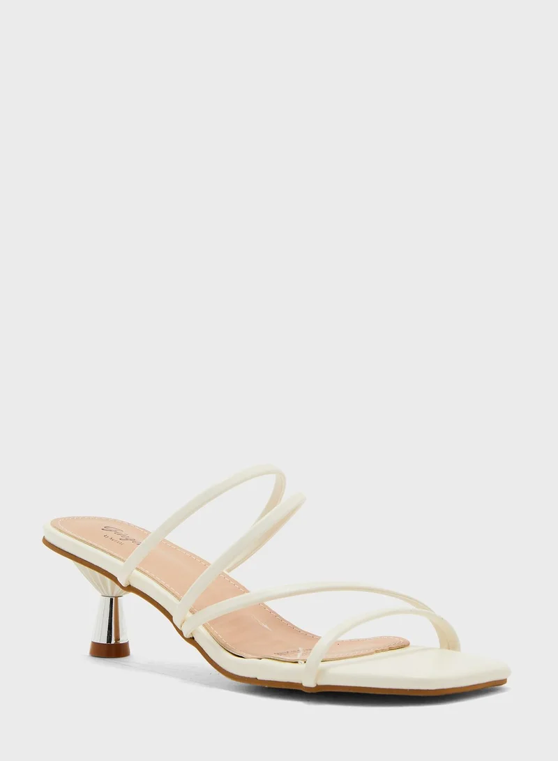 Ginger Crossover Strap Heeled Sandals