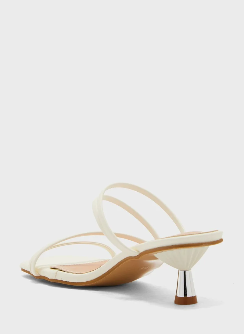 Ginger Crossover Strap Heeled Sandals