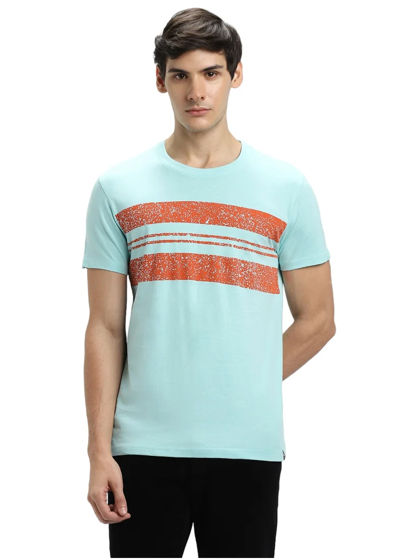 Dennis Lingo Sky Striped T-Shirt for Men - Slim Fit, Cotton