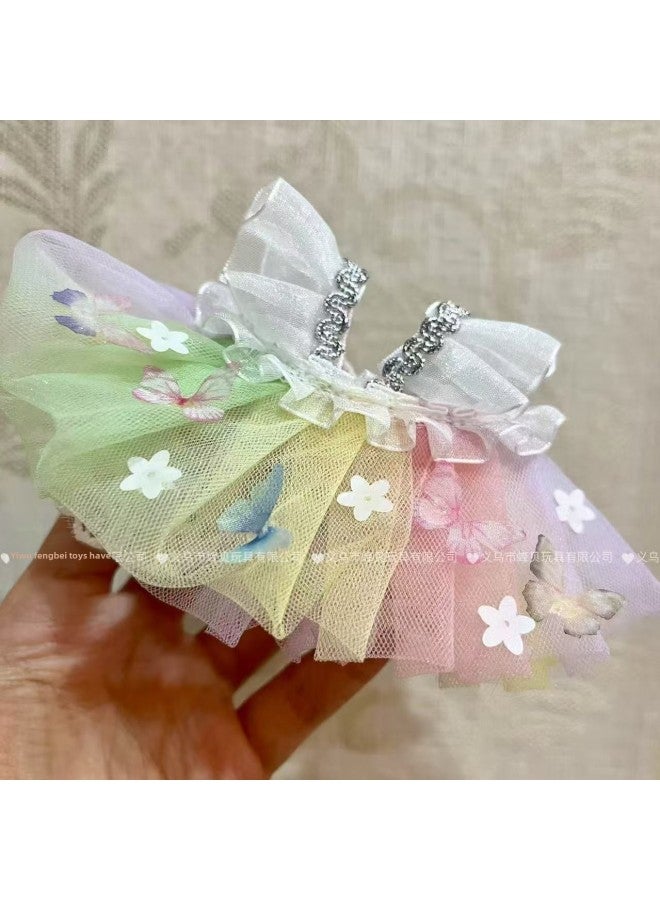 15CM Shirley May Handdog Rab Cloth Skirt Lace Skirt Plush Doll Accessories [Clothes Only]]-Color:Pink Bow Suspender Skirt-Height:Suitable For 13cm Dolls  - Image 3