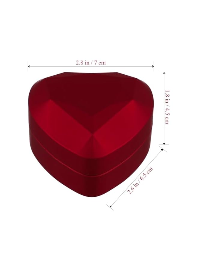 The Bros Ring Box with Light Fashion Heart-Shaped Engagement Ring Box Ring Case Display Organizer for Proposal Wedding Anniversary  - Image 4
