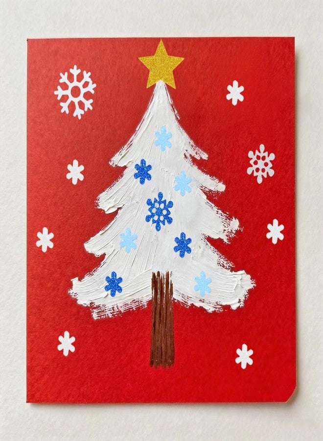 PPhtony Christmas Foam Stickers 150Pcs Self-Adhesive Glitter Snowflake Xmas Tree Star Ornament Stickers for Crafts Party Favors Decoration (150) - Image 5