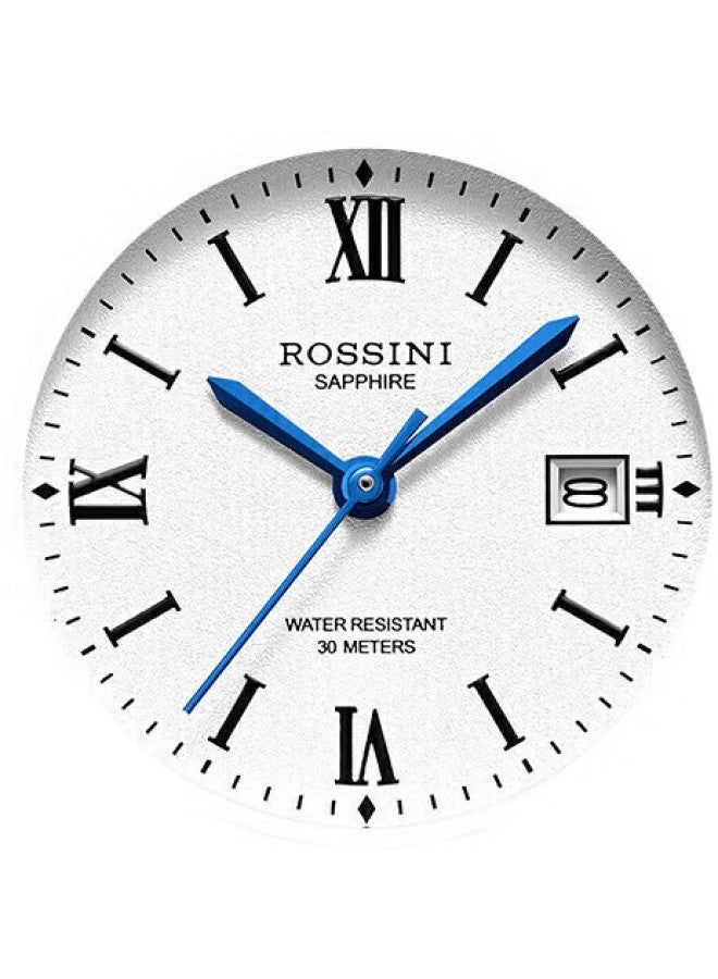 ROSSINI Women'S Watch Mother'S Day Gift Retro Simple Quartz Watch White Dial Steel Strap 5230200 - Image 2