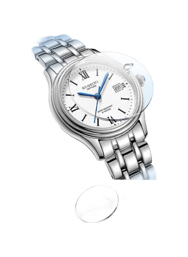 ROSSINI Women'S Watch Mother'S Day Gift Retro Simple Quartz Watch White Dial Steel Strap 5230200 - Image 3