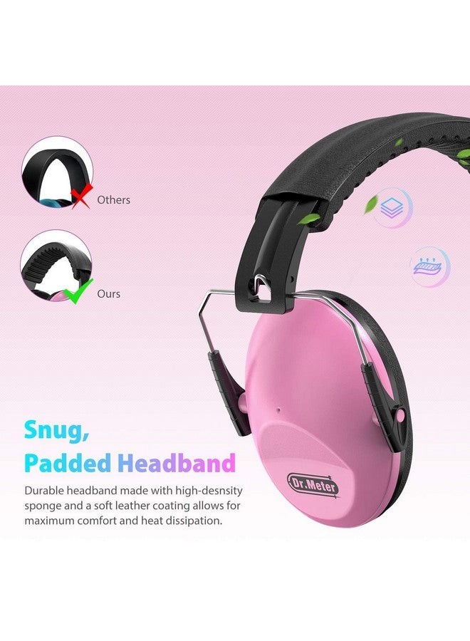 دكتور ميتر سماعات أذن عازلة للضوضاء من دكتور ميتر: سماعات رأس عازلة للضوضاء SNR27.4 للبالغين والأطفال لحماية الأذن من مونستر جام وحفلات الألعاب النارية الحسية والتوحد - عبوة من قطعتين باللونين الأخضر والوردي - Image 3