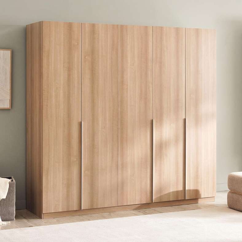 Pan Home WRENLEY 5 DOOR WARDROBE - BEIGE - Image 1