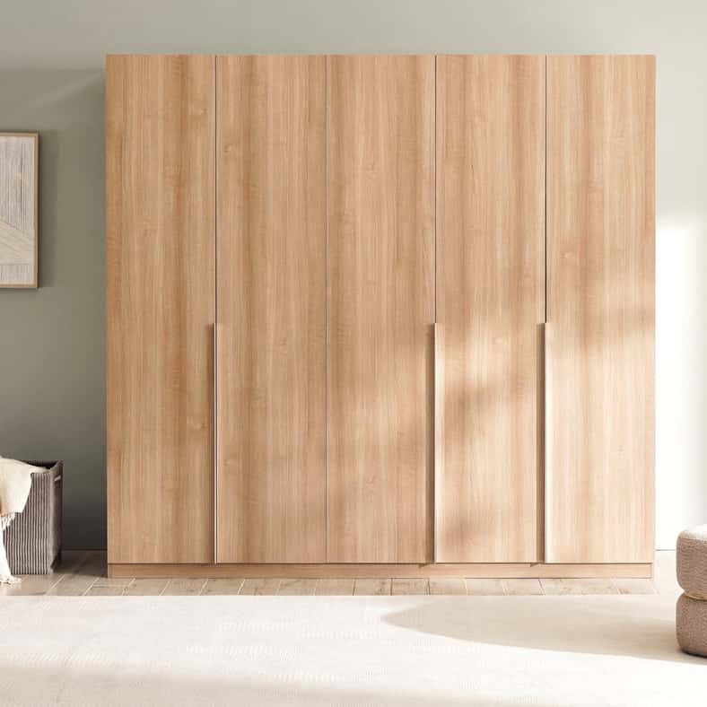 Pan Home WRENLEY 5 DOOR WARDROBE - BEIGE - Image 3