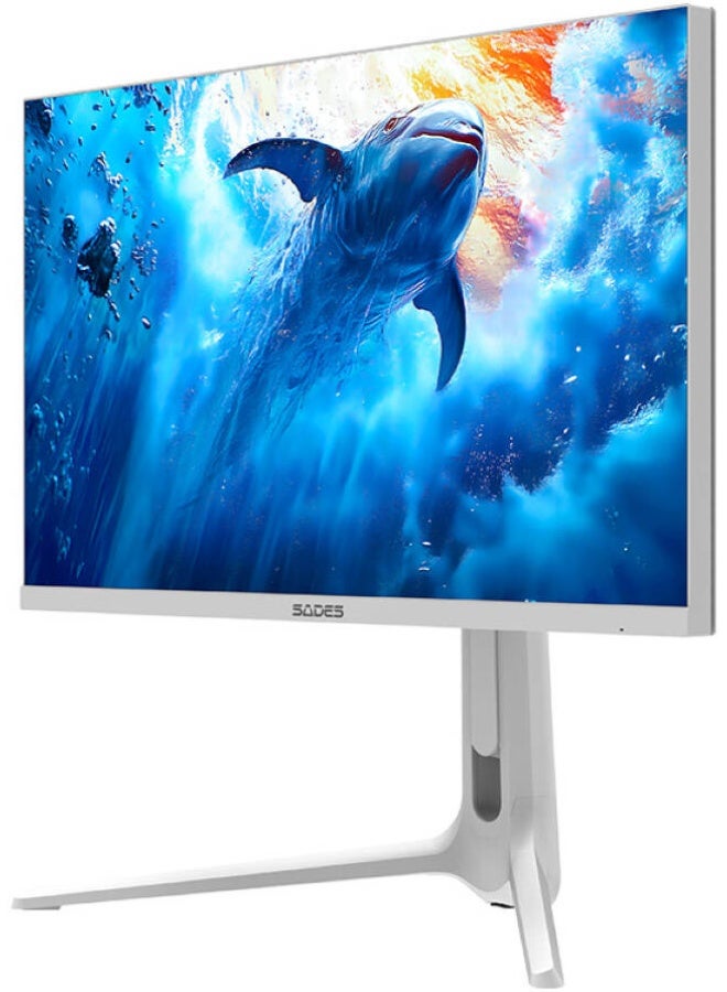 Sades RS-Dolphin, 27" UHD 4K Flat Gaming Monitor, IPS Panel, 160 320Hz, 0.5ms, HDR, Adaptive Sync, USB-C, Dual Speakers, Height Adjustable, White | SA-F01U27W - Image 3
