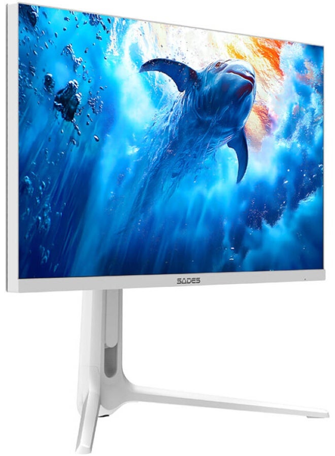 Sades RS-Dolphin, 27" UHD 4K Flat Gaming Monitor, IPS Panel, 160 320Hz, 0.5ms, HDR, Adaptive Sync, USB-C, Dual Speakers, Height Adjustable, White | SA-F01U27W - Image 4