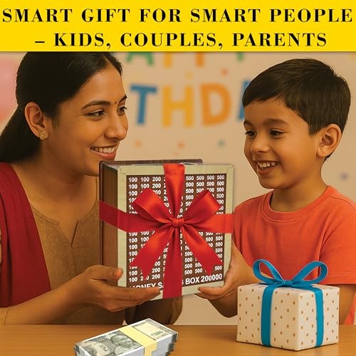 SWAGSTATION Wooden Money Saving Box (₹1 Lakh / 1,00,000 Goal Tracker) | Money Saving Box for Adults 100000 200000 | Wooden Saving Box 100000 | Piggy Bank 100000 | Saving Box/Money Box - Image 5